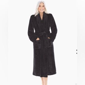 Soma Luxurious Black Plush Long Robe
